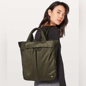 Lululemon City Adventurer Convertible Backpack Tote 15L Dark Olive Green Bag